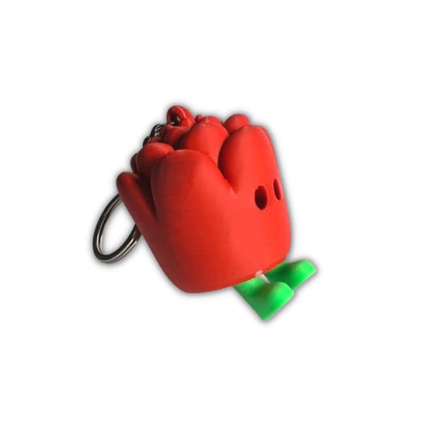 Elsker Zou3D roseblomst med ben rød With keychain