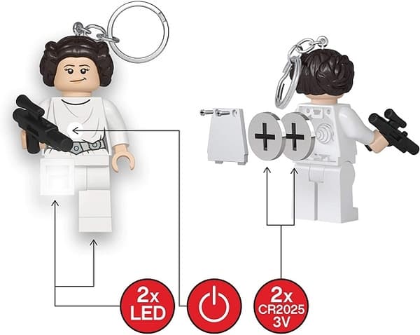 LEGO Star Wars avaimenperä lampulla, prinsessa Leia Blasterilla