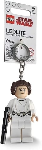 LEGO Star Wars nøglering med lampe, prinsesse Leia med blaster