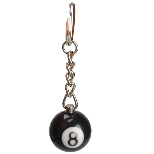 Stilren Biljardboll Nummer 8 Nyckelring (Eightball)