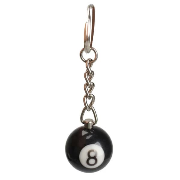 Stilren Biljardboll Nummer 8 Nyckelring (Eightball)