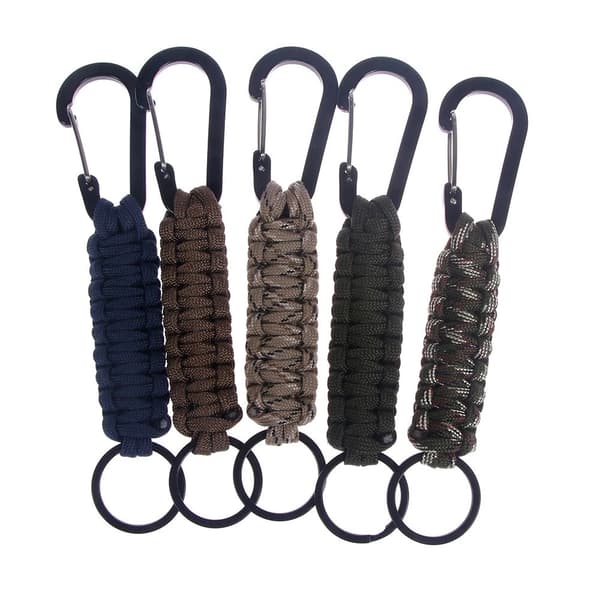 Slittålig Paracord Överlevnads Nyckelring (Karbinhake)