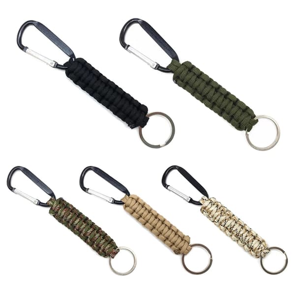 Slittålig Paracord Överlevnads Nyckelring (Karbinhake)