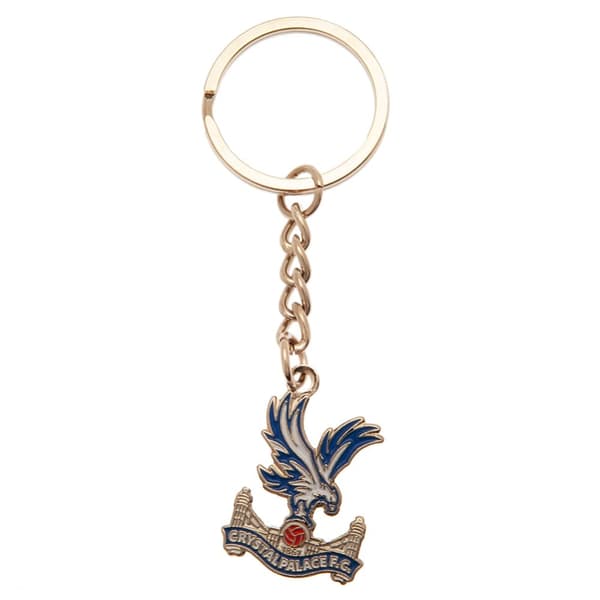 Crystal Palace FC Crest Keyring Silver/Blue 30mm x 20mm