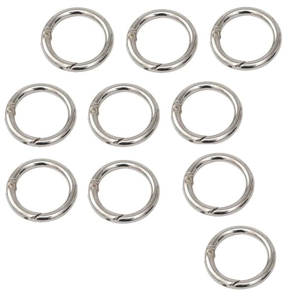 INF Runda nyckelringar med karbinlås 10-pack Silver