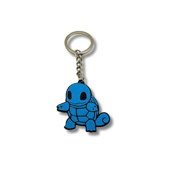 Pokemon Pikachu Charmander Squirtle Bulbasaur nøkkelring Blå S