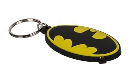 Nyckelring - Batman - Svart & Gul Fladdermus - Licensierad