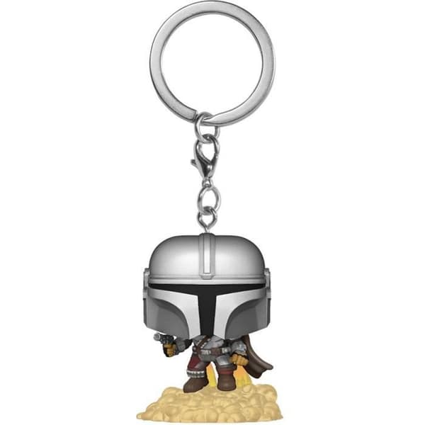 Funko Pocket Pop! Nyckelring Mandalorian - Mando w / Blaster