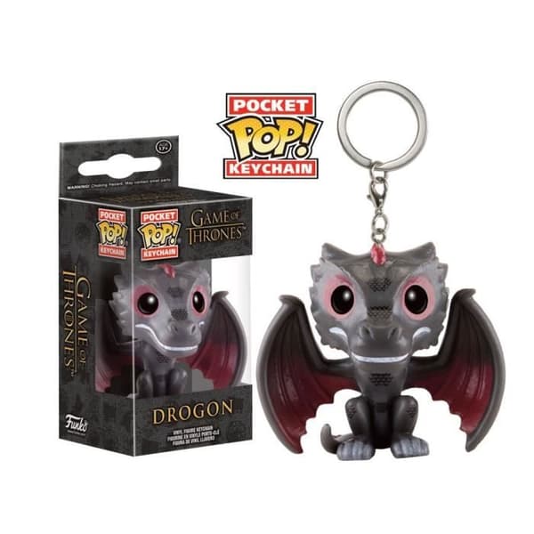 Game Of Thrones nyckelring - FUNKO - Drogon Pocket Pop - Säljs i fönsterkartong - 4cm