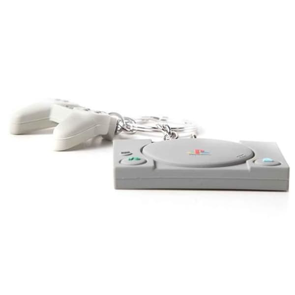 Playstation Nyckelring Nyckelring Konsol och styrenhet 3D gummi ny