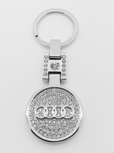 AUDI RHINESTONE KEYRING KEY CHAIN FOB GIFT STAINLESS STEEL A1 A3 A4 A5 A8 Q5 Q7
