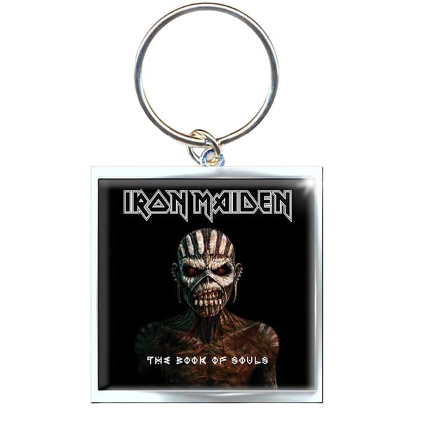 Iron Maiden The Book Of Souls Nyckelring med fototryck Black/White/Brown One Size
