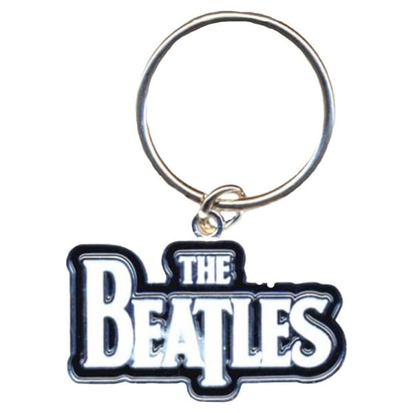 The Beatles Drop T Logo Enamel Keyring White/Silver One Size
