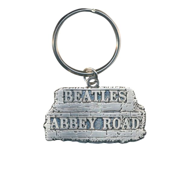 The Beatles Abbey Road-skylt gjuten nyckelring Silver One Size