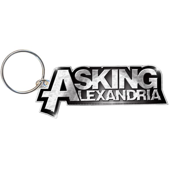 Asking Alexandria Logo Enamel Keyring Black/Silver One Size