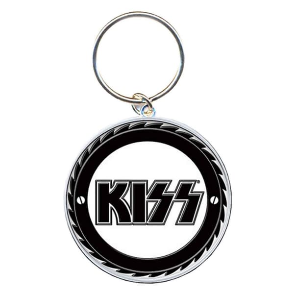 Kiss Nyckelring med Buzzsaw emalj Black/White One Size