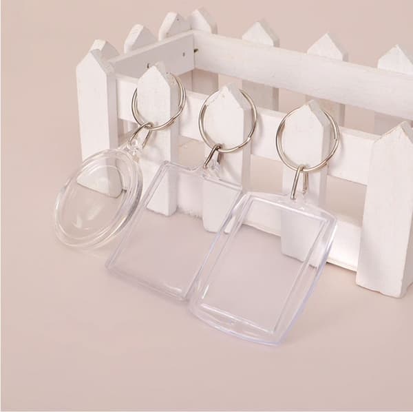 Genomskinliga Nyckelringar med Fotoram - 25 pack Transparent1 4 x 3,3 cm