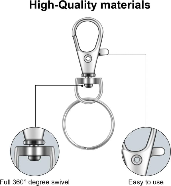 INF 120-pack metall nøkkelring