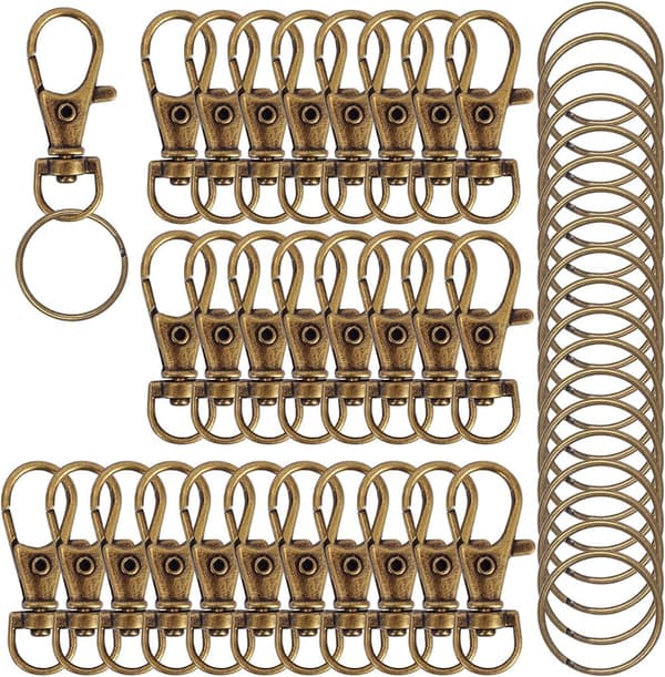 INF 120-pack metall nøkkelring