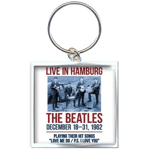The Beatles 1962 Hamburg Photo Print Keyring White/Blue/Red One Size