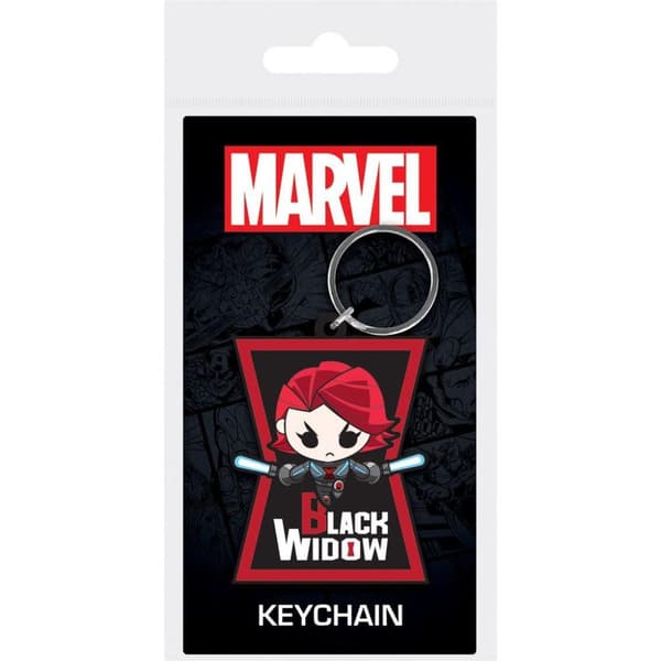 Black Widow Nyckelring i PVC med karaktär Red/Black One Size