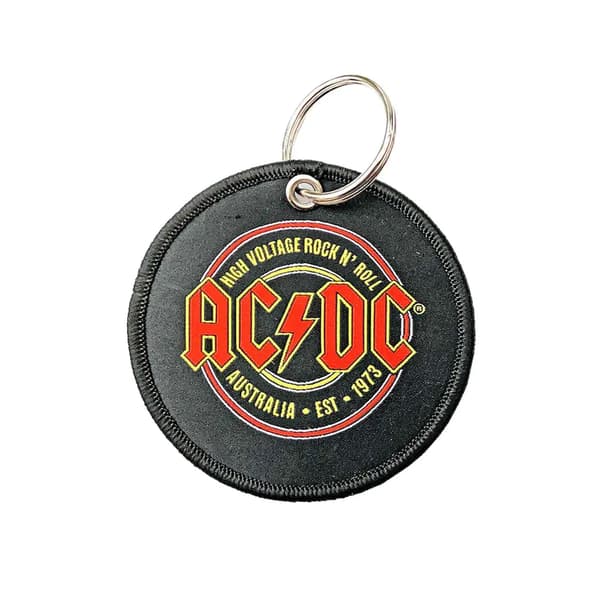AC/DC Est. 1973 Dubbelsidig nyckelring med märke Black/Red One Size