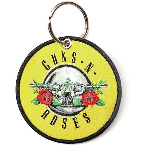 Guns N Roses Circle dubbelsidig nyckelring med logotyp