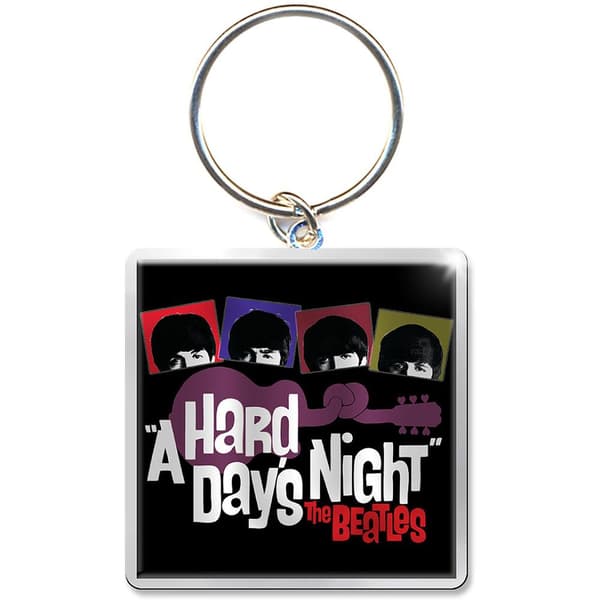The Beatles Hard Days Night Guitar Photo Print Keyring Multicoloured One Size