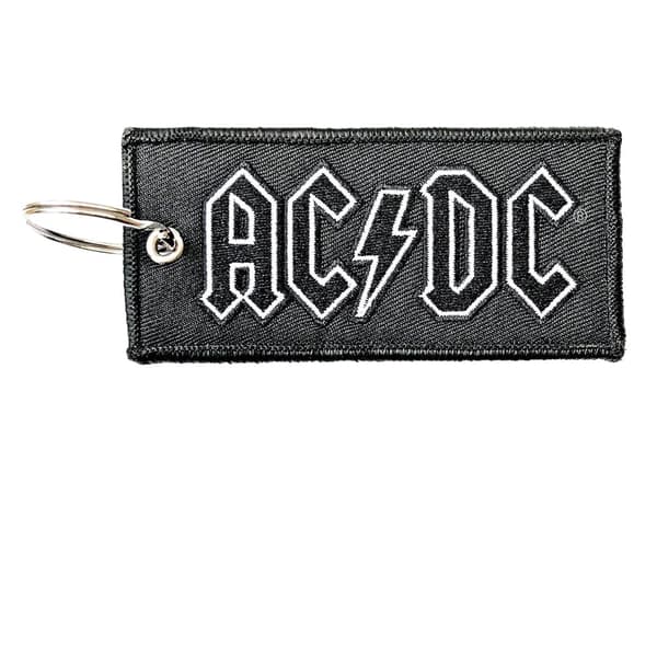AC/DC Nyckelring med logotyp Black/White One Size