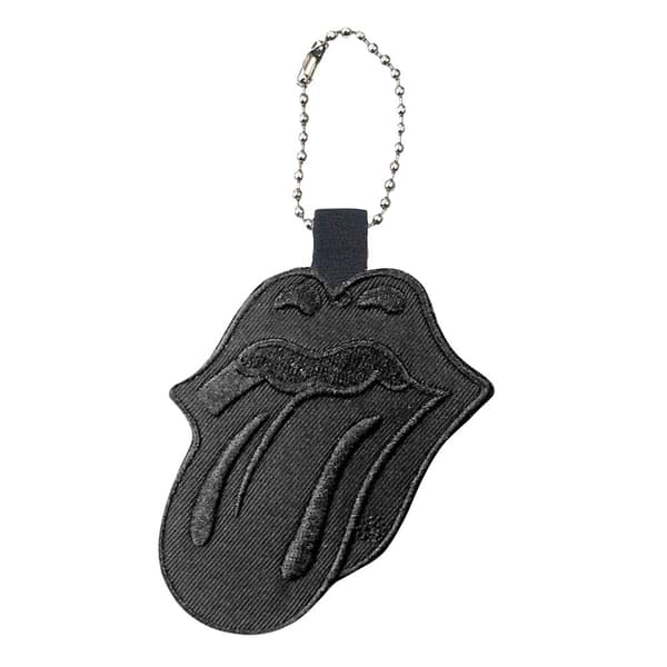 The Rolling Stones Classic Tongue Double Sided Patch Keyring Black One Size