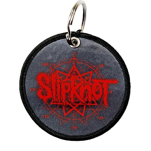Slipknot Nyckelring med logotyp och nonagram Grey/Red One Size
