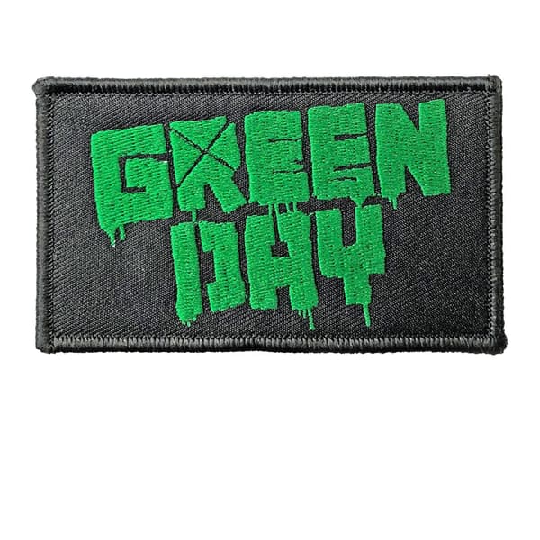 Green Day Dubbelsidig nyckelring med patchad logotyp