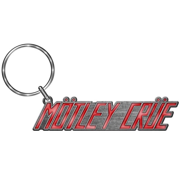 Motley Crue Logo Die Cast Keyring Red/Silver One Size