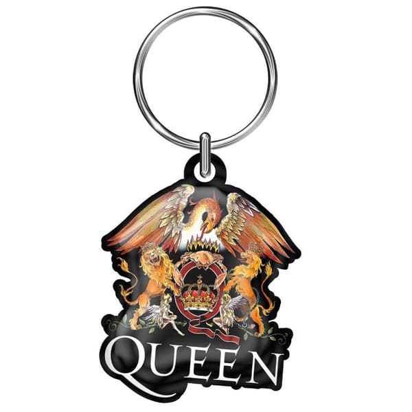 Queen Crest Die Cast Keyring Black/Brown/White One Size