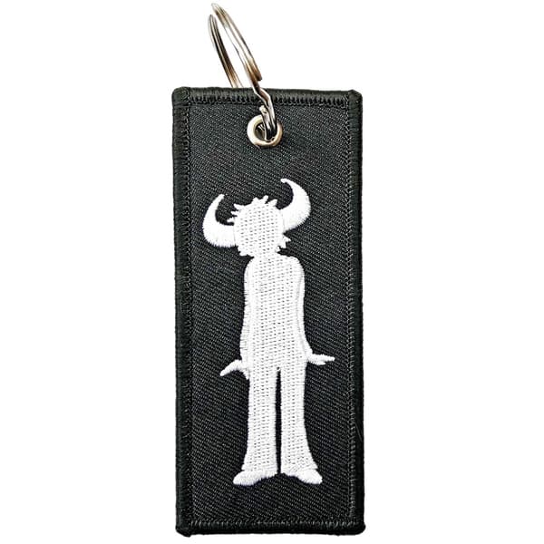 Jamiroquai Icon dubbelsidig nyckelring med patchad logotyp Black/White One Size