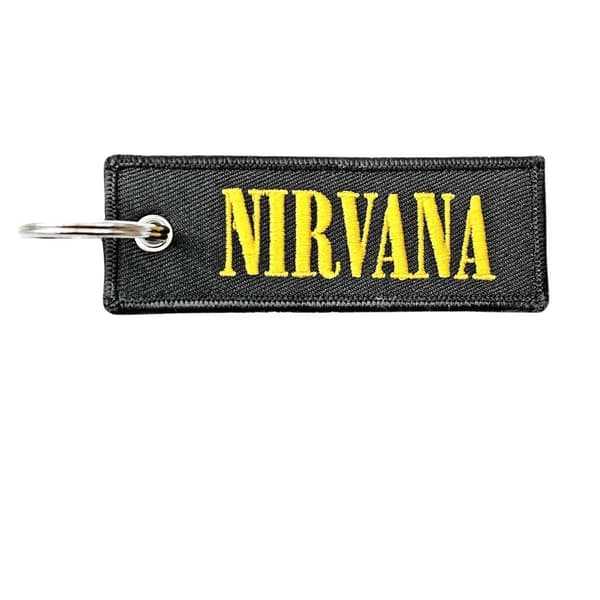 Nirvana Nyckelring med dubbelsidig logotyp Black/Yellow One Size