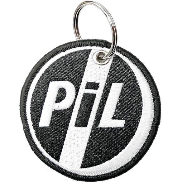 Public Image Ltd Circle dubbelsidig nyckelring med logo Black/White One Size