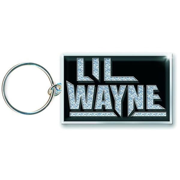 Lil Wayne Nyckelring med logotyp i strass Black/Silver One Size