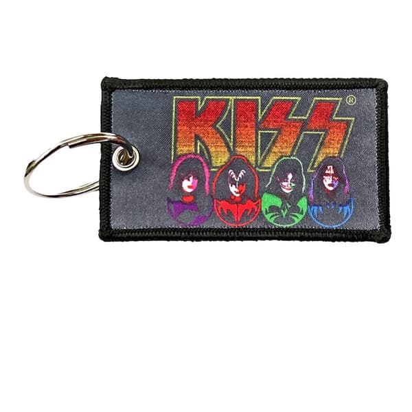 Kiss Faces dubbelsidig nyckelring med lapp Multicoloured One Size