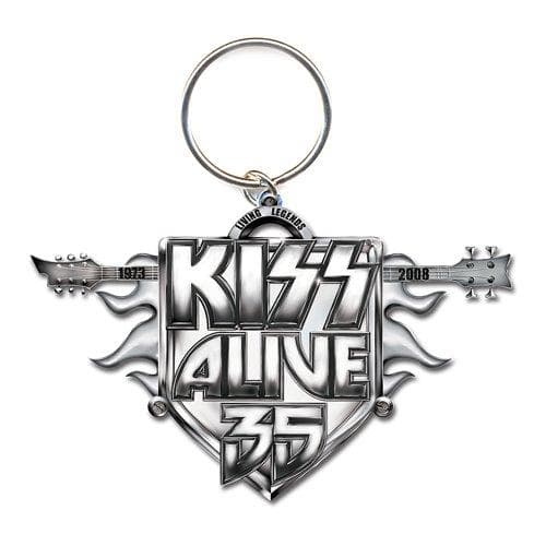 Kiss Alive 35 Tour Keyring Silver One Size