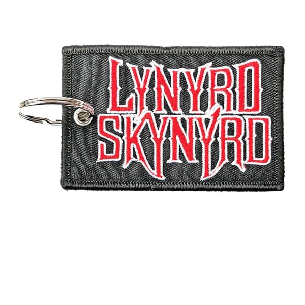 Lynyrd Skynyrd Dubbelsidig nyckelring med patchad logotyp Dark Grey/Red One Size