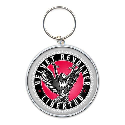 Velvet Revolver Circle Logo Emalj Nyckelring Black/Red/Grey One Size
