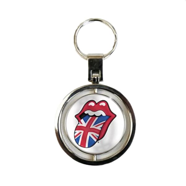 The Rolling Stones UK & US Tongues Spinner Nyckelring Red/White/Blue One Size