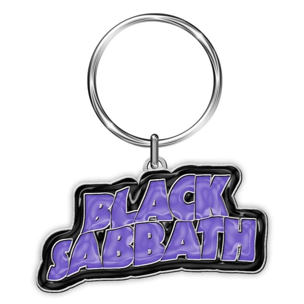 Black Sabbath Nyckelring med logotyp i emalj Purple/Silver/Black One Size