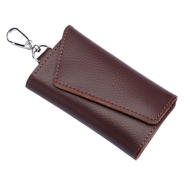 INF Nyckelring Bilnyckelhållare Organizer Pouch Brun