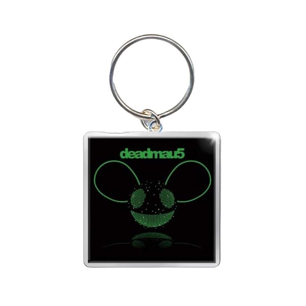 Deadmau5 Huvud Fototryck Nyckelring Green/Black One Size