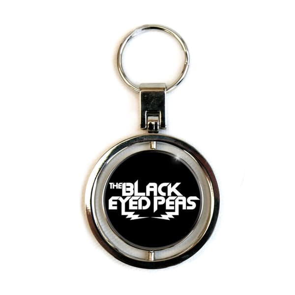 Black Eyed Peas The End Nyckelring med snurra Black/Red/Silver One Size