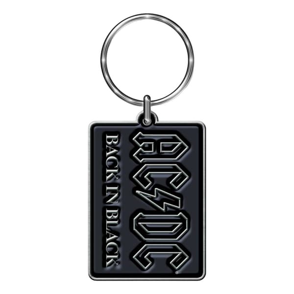 AC/DC Back In Black Keyring Black One Size
