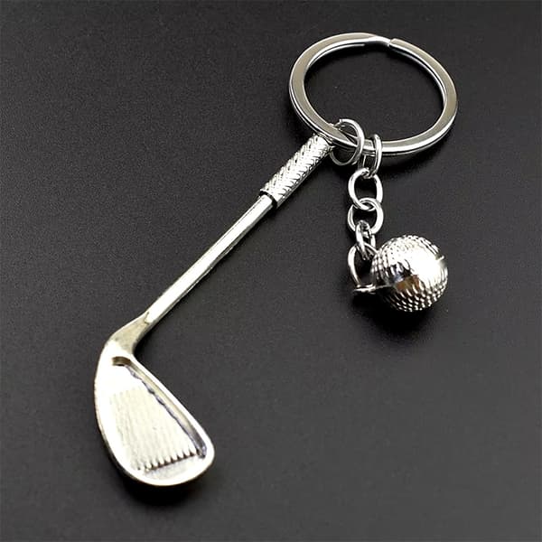Nyckelring golfklubba & boll