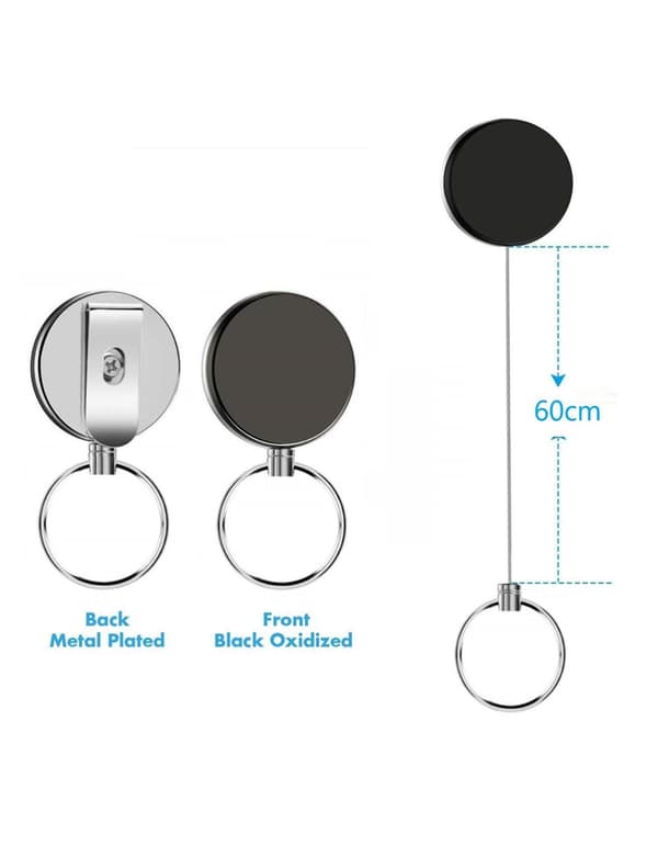INF Udtrækkelig nøglering med yo-yo funktion og snor 62 cm   1 Pack